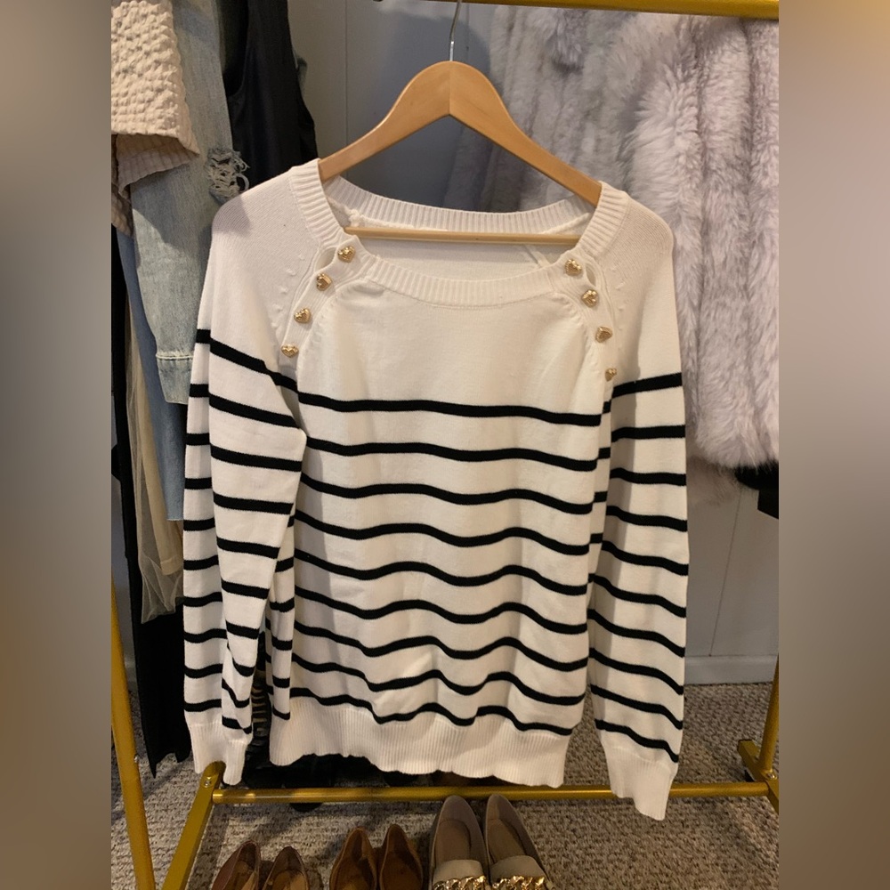 Striped Black and White Sweater